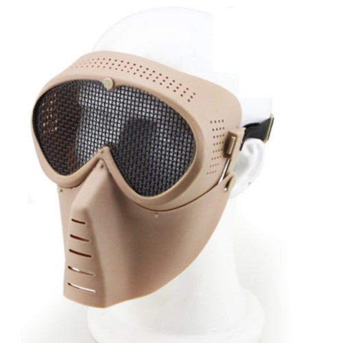 Sensei Mask (Tan), The Small Fly Mask provides reliable eye protection for airsoft players, featuring a durable low carbon steel mesh that effectively shields against BB impacts without sacrificing clear visibility